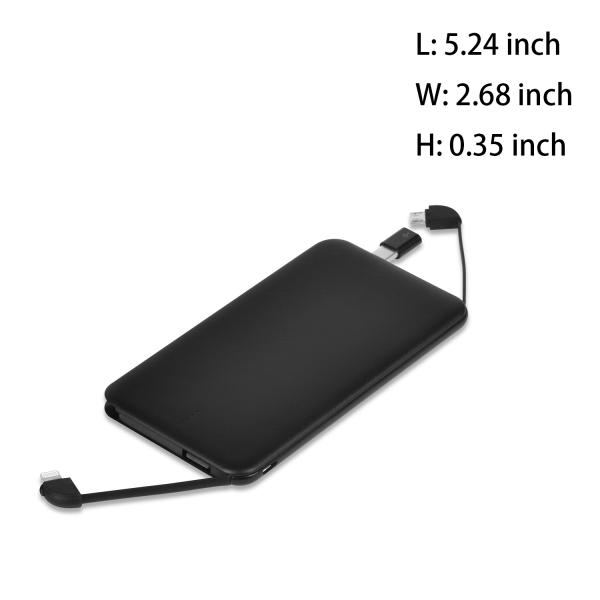 5000mAh Power Bank W/ Charging Cable