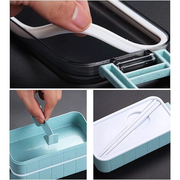 Lunch Box with Fork and Spoon