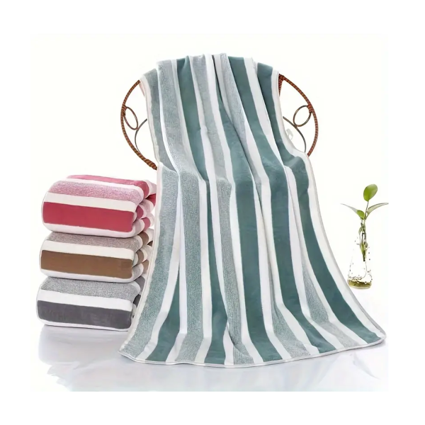 striped Polyester bath towel