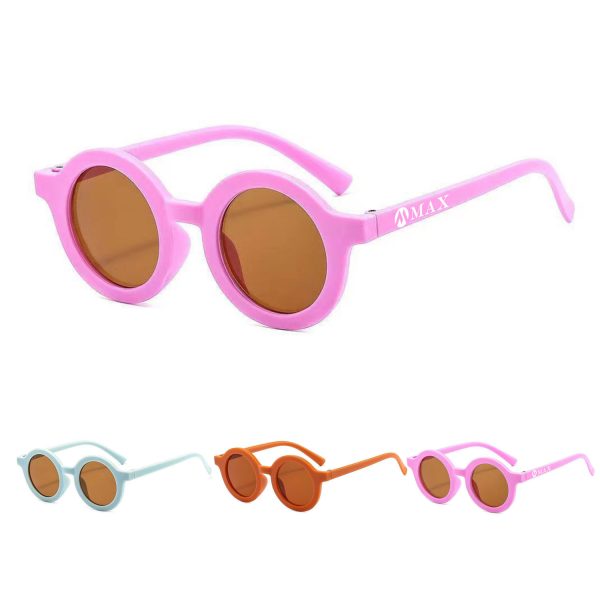 Retro round frame UV protection sunglasses for kids