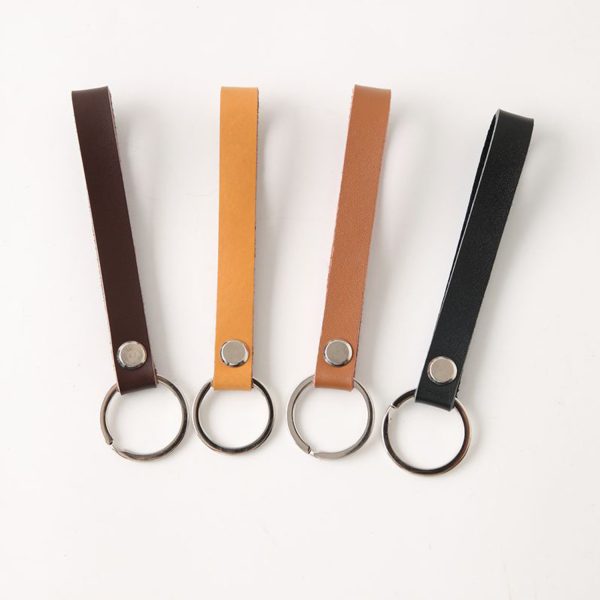 Creative retro leather keychain