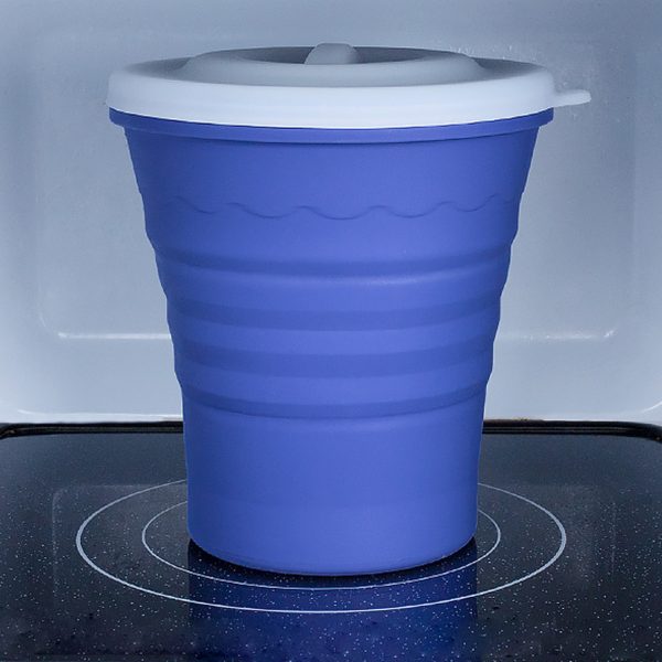 Food grade foldable silicone popcorn bucket