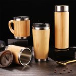 17OZ Car mounted portable bamboo shell cup