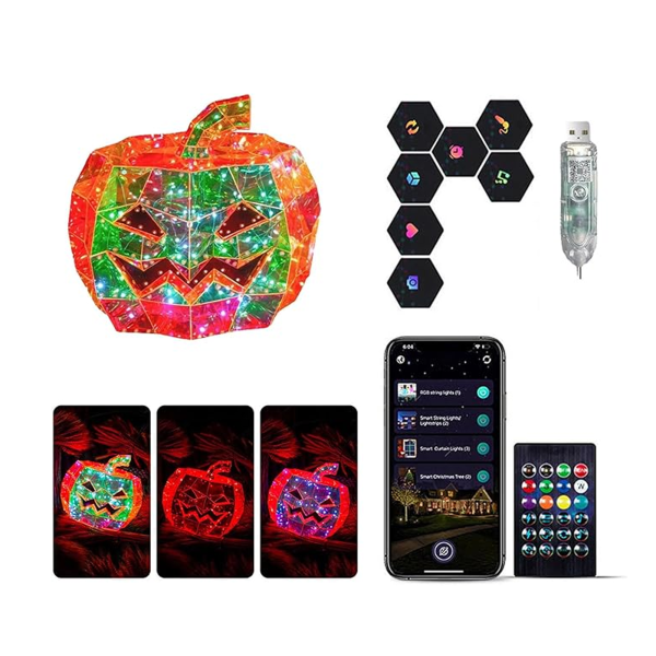 Halloween pumpkin light with app control