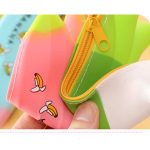 Fruit And Vegetable Student Stationery Silicone Pencil Case