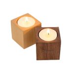 Beechwood Cube Candle Holder