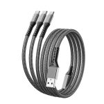 48-Inches Braided 3-in-1 Charging Cable