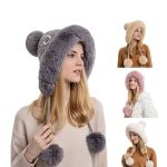 INS Women Winter Wool Cover Ears Hat