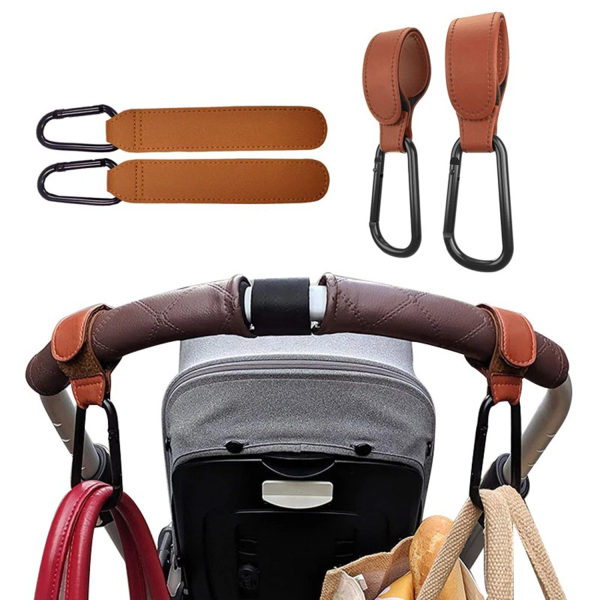 Leather Stroller Hooks for Hanging