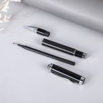 Advertising Conference Carbon Fiber Black Signature Pen