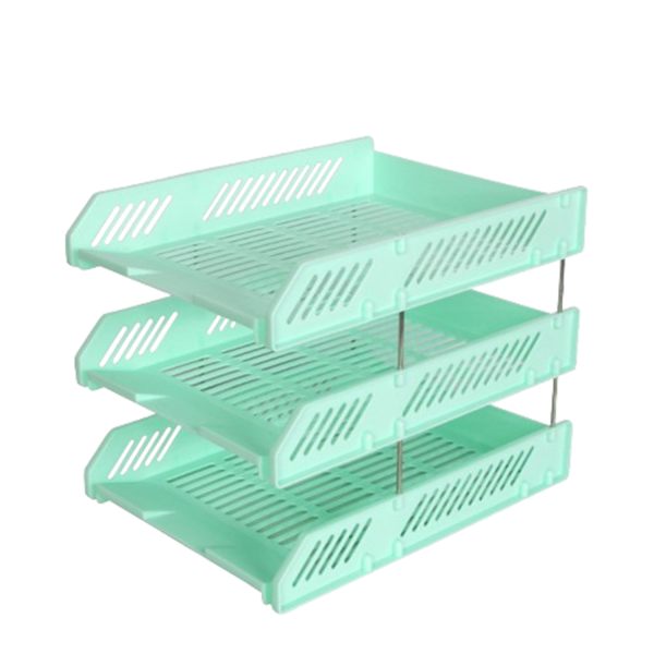 Three-Tier Metal Mesh Storage Rack