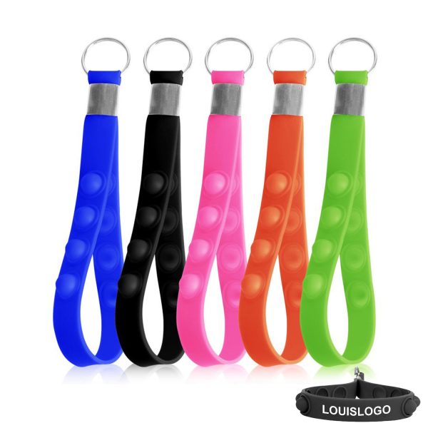 Bubble Decompression Silicone Bracelet Keychain