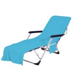 Lounge Chair Cover With Side Pockets Garden Beach Hotel