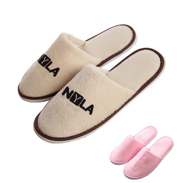 Indoor Thicken Coral Velvet Slippers for Hotel and Home