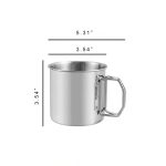 4-in-1 Folding Handle Drinkware Metal Camping Mug