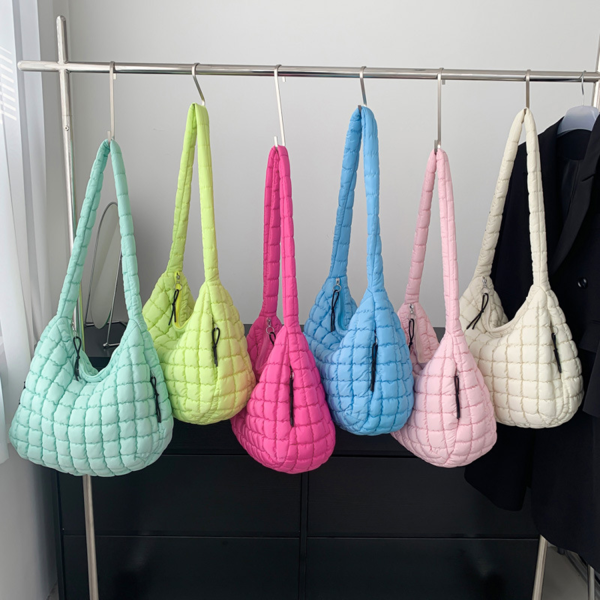 Candy Color Wrinkle Tote Bag