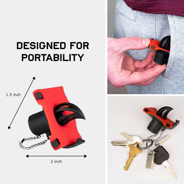 Portable hole opener w/ keychain