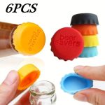 6 silicone beer bottle caps