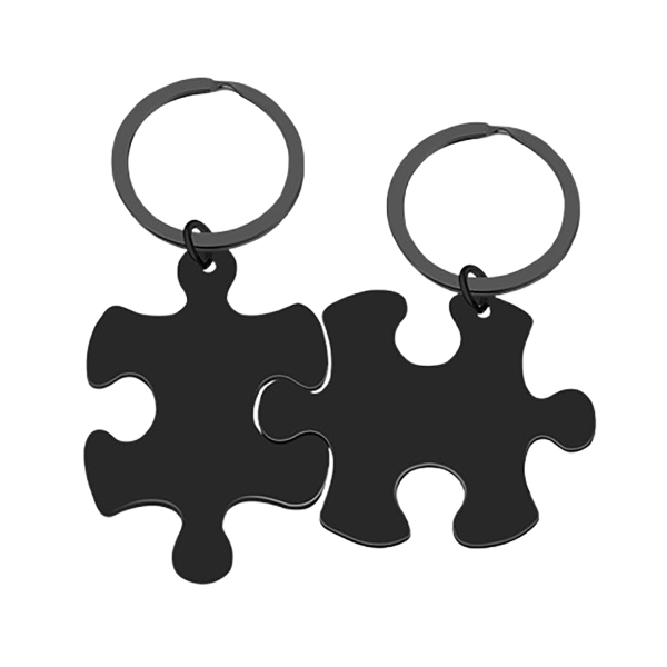 Stainless Steel Puzzle-shaped Key Chain