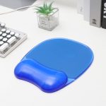 PU Leather Mouse Pad with Silicone Wrist Rest