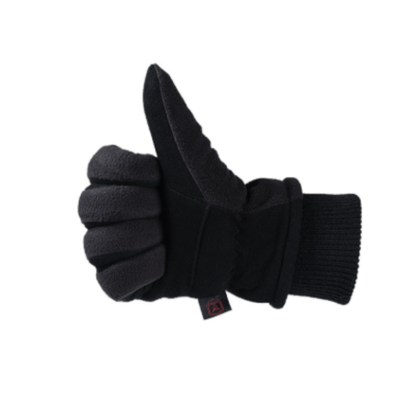 Deerskin and velvet winter warm gloves