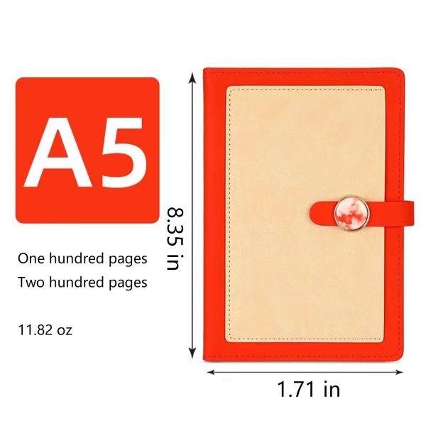 A5 Buckle PU Leather Multi-color Notebook
