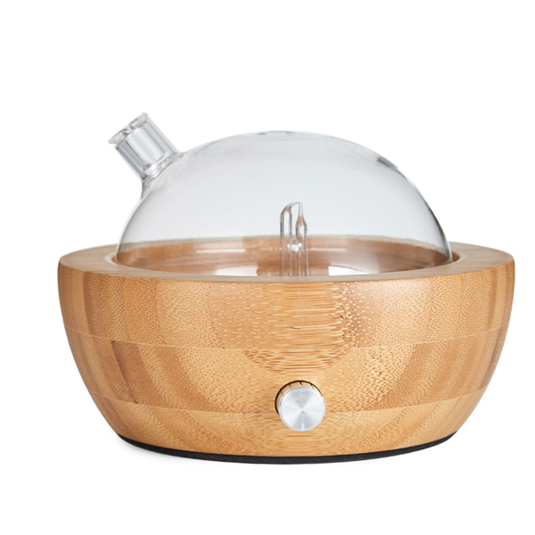 Natural Bamboo Wood Glass Waterless Essential Oil Nebulizer