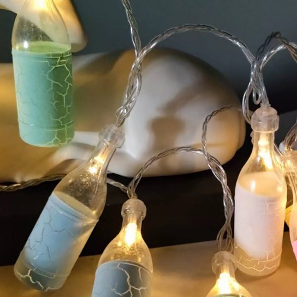 Beer Bottle-Shaped Glowing Atmosphere Lamp USB String Light
