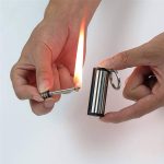 Metal Matches Lighter W/ Key Ring
