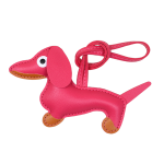 Pu Leather Cartoon Cute Dachshund Shape Vintage Key Chain