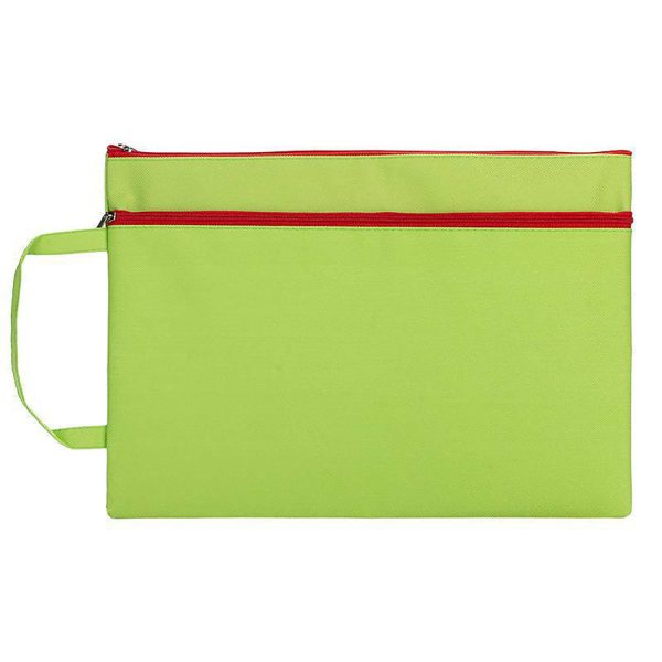 A4 Handle Zippered Document Bag File Pouch