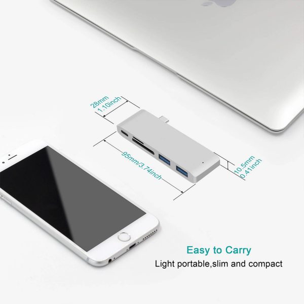 6 in 1 USB C Adapter for MacBook Laptop Computer