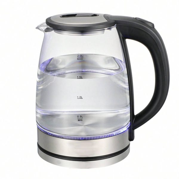 68 OZ LED Glass Stainless Steel Electric Kettle