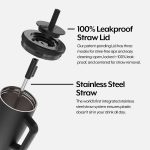 30&40 OZ Stainless Steel Tumbler Cup w/ Handle and Straw