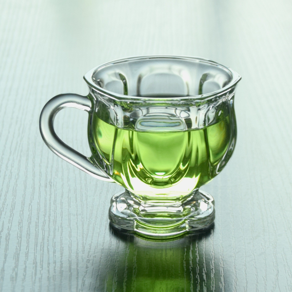 5Oz Clear Glass Coffee Cup W/ Handle