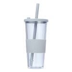 24 Ounce Plastic Cup With Straw