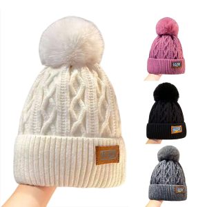 Women Winter Pompom Beanie Hat