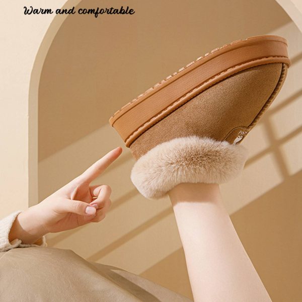 Winter Women Warm Fashion Plush Fleece Slippers