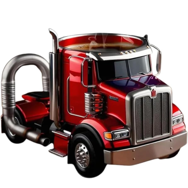Creative Stainless Steel Semi Truck Coffee Mug