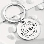Custom Psalm 91 Religious Keychain