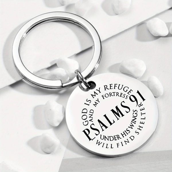 Custom Psalm 91 Religious Keychain