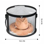 Transparent Foldable Hats Storage Box w/ Handle