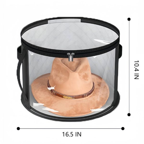 Transparent Foldable Hats Storage Box w/ Handle