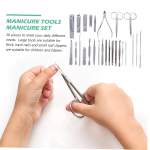 stainless steel beauty set w/ zipper bag