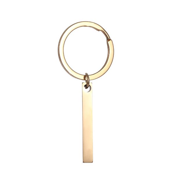 Stainless Steel Bar-shaped Keychain