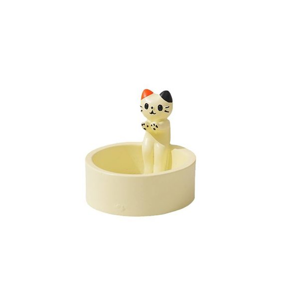 Adorable Cartoon Cat Warming Paws Mini Candle Holder