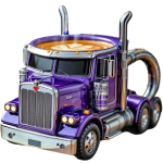 Creative Stainless Steel Semi Truck Coffee Mug