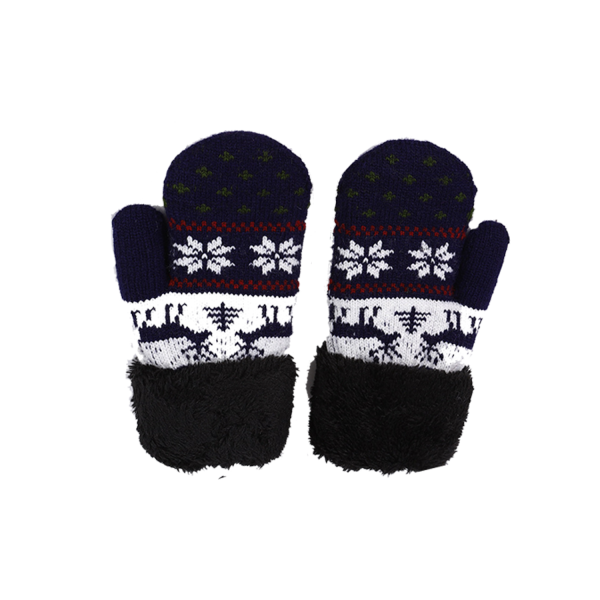 Christmas knitted gloves