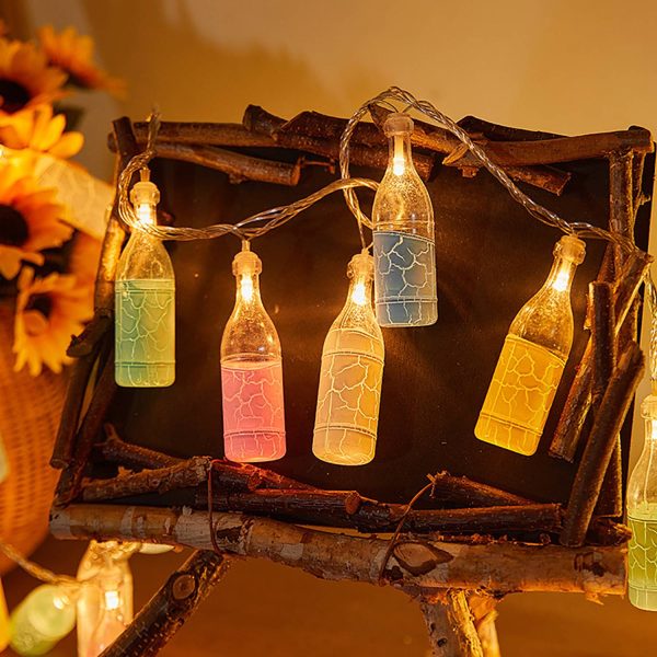 Beer Bottle-Shaped Glowing Atmosphere Lamp USB String Light