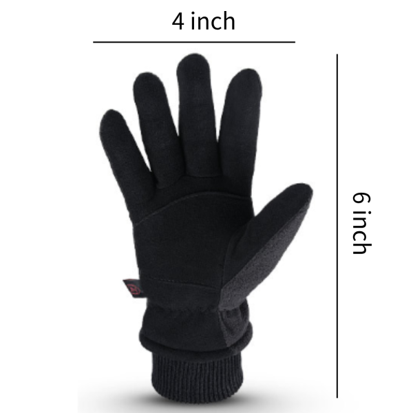 Deerskin and velvet winter warm gloves
